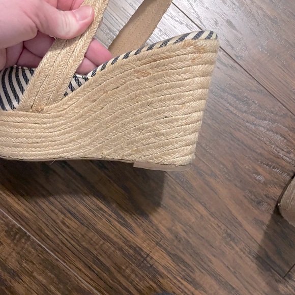Splendid Striped Espadrille Peep Toe SlingbackWedges // 8 - Picture 5 of 12
